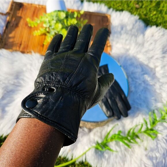 VTG Classic John Kent Leather Blend, Snap Closure Cuff Gloves. - Picture 4 of 11